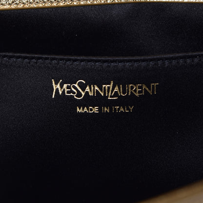Saint Laurent Metallic Calfskin Monogram Large Belle De Jour Clutch Gold 8 of 10