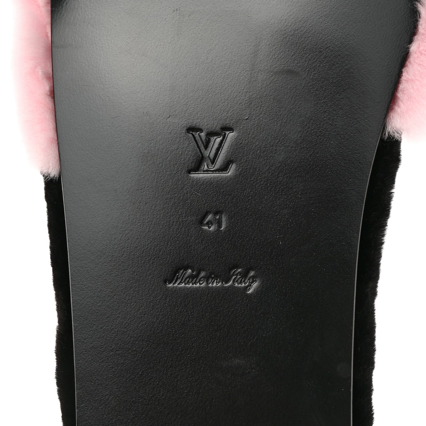Fur Mink Fay Flat Mules 41 Pink