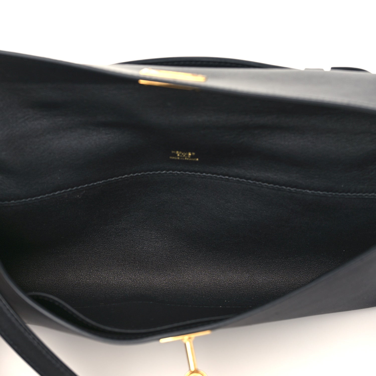 Hermes Swift Kelly Cut Clutch Pochette Black 5 of 7