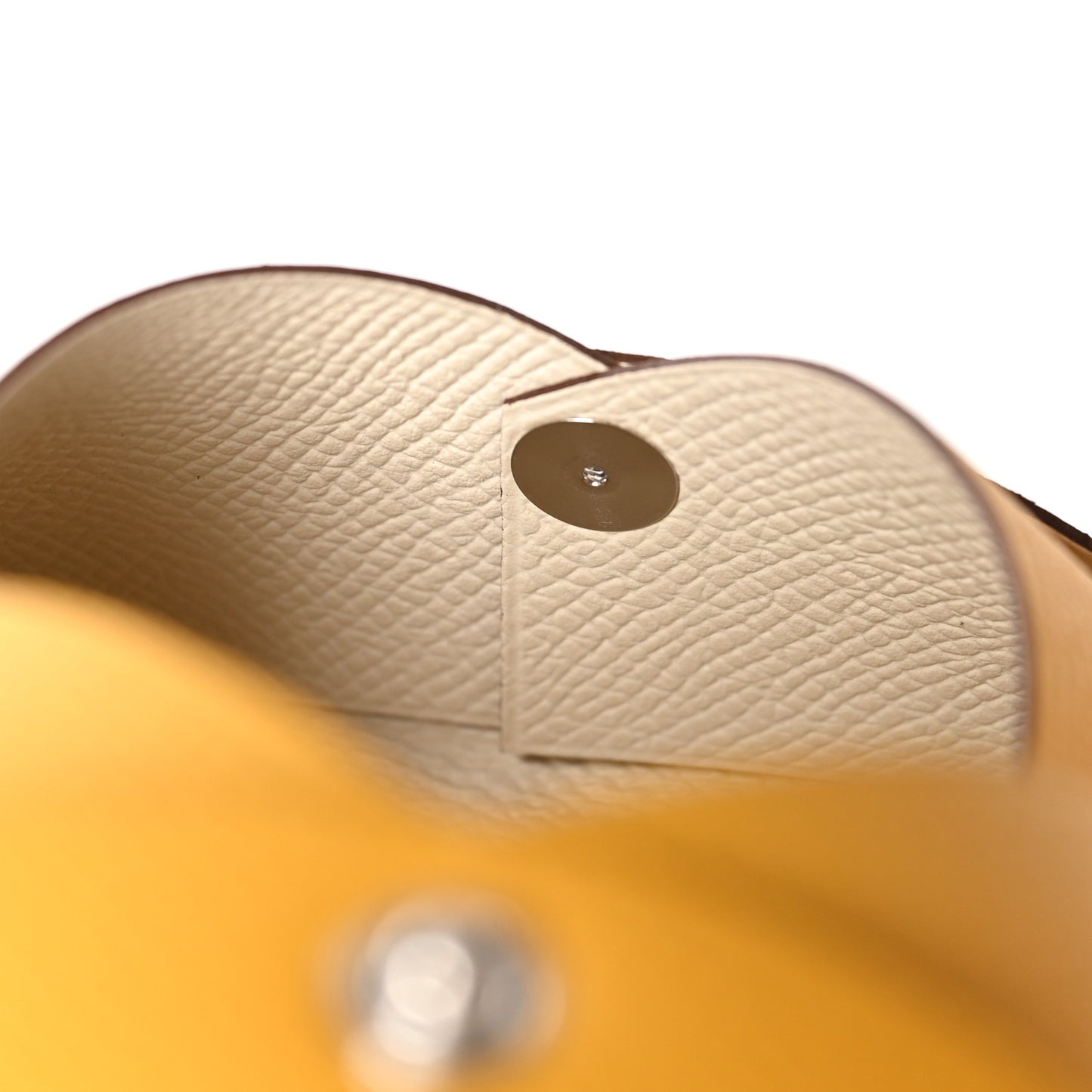 Epsom Horseshoe Calvi Card Case Jaune Ambre Craie