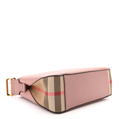 Burberry Soft Grain Calfskin House Check Small Helmsley Crossbody Dusty Pink 4 of 10