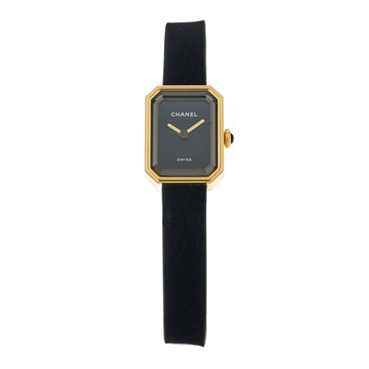 Chanel 18K Yellow Gold Titanium Rubber 20mm Premiere Ribbon Quartz Watch 1 of 5