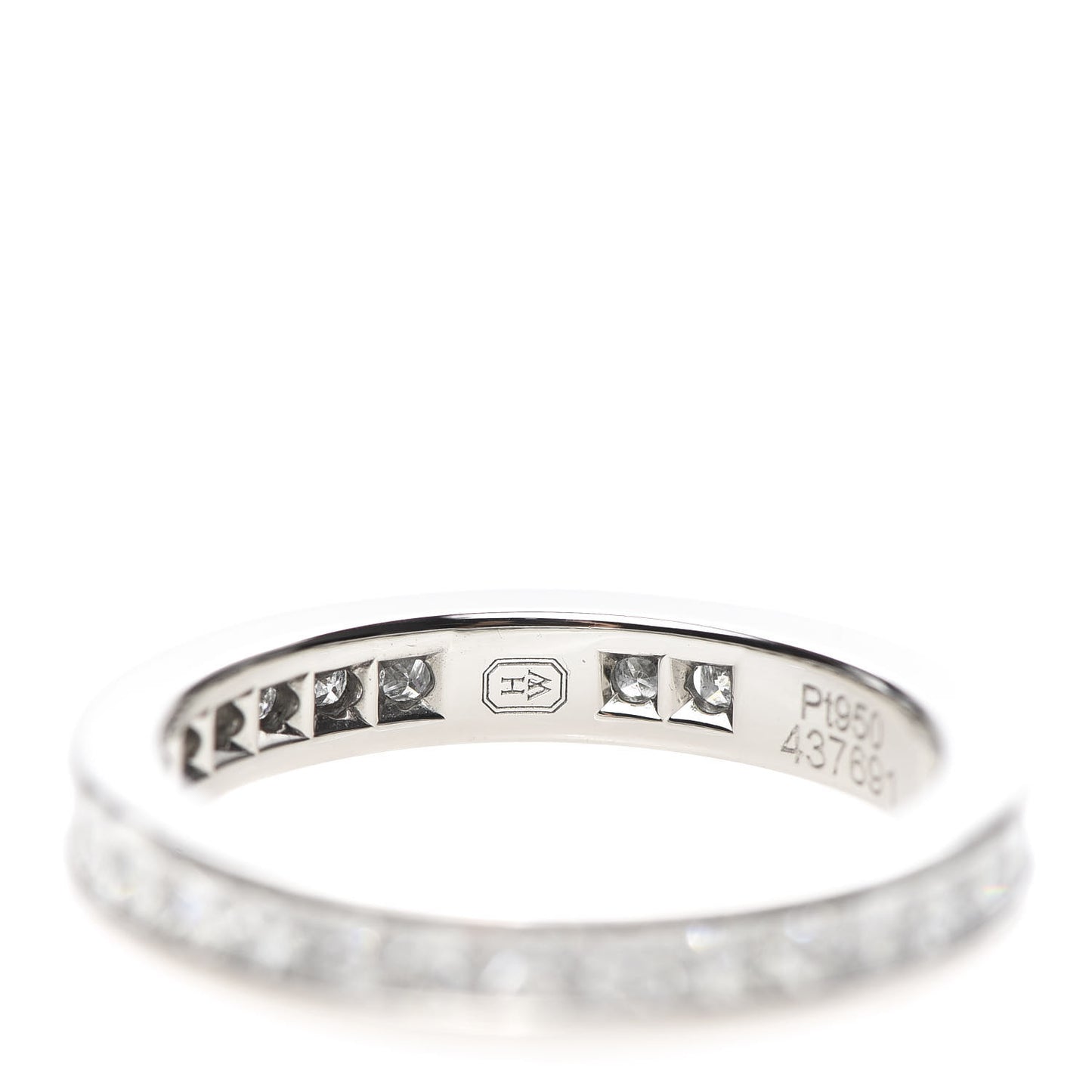 Platinum Diamond Channel Set Princess Wedding Band Ring 53 6.25