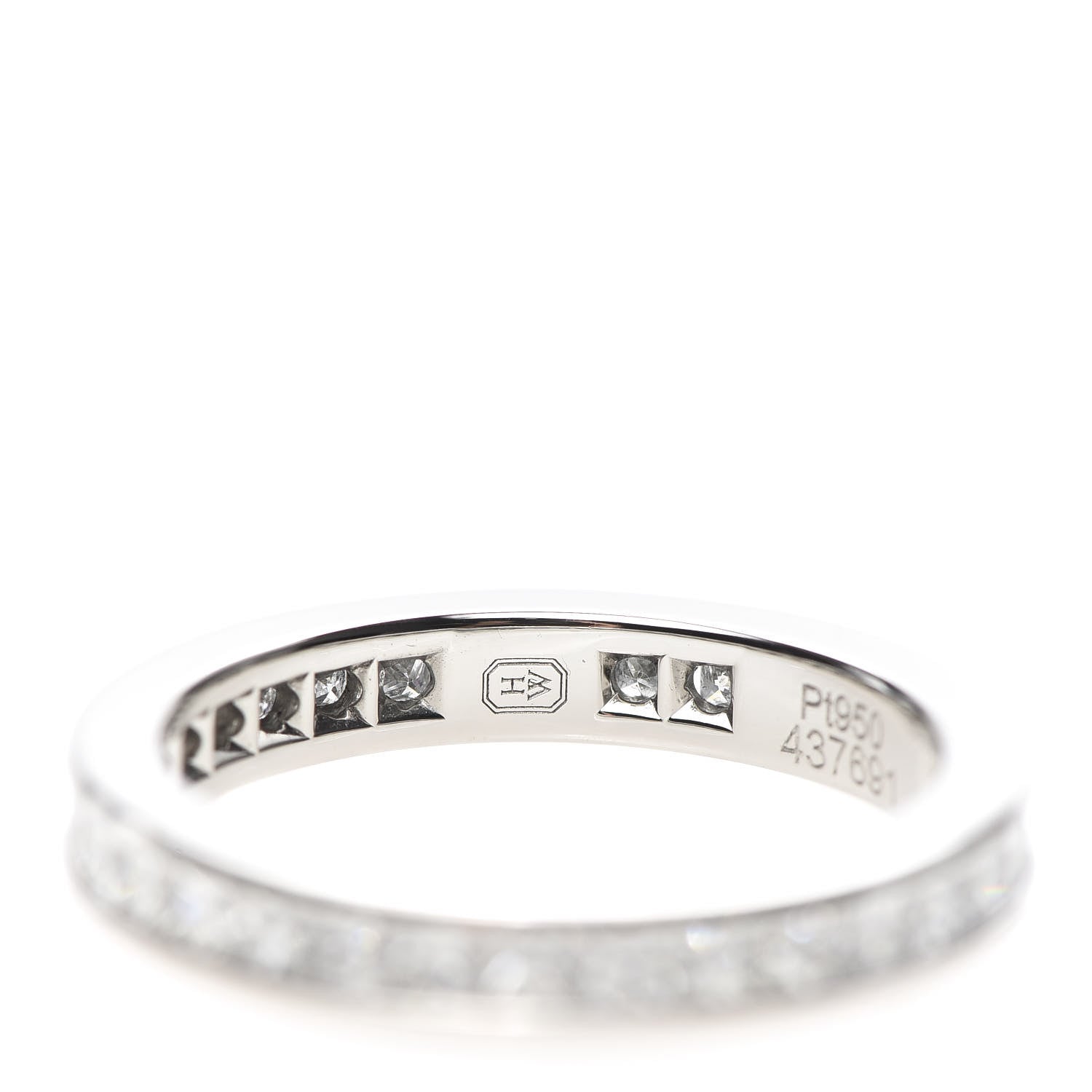 Harry Winston Platinum Diamond Channel Set Princess Wedding Band Ring 53 6.25 5 of 7