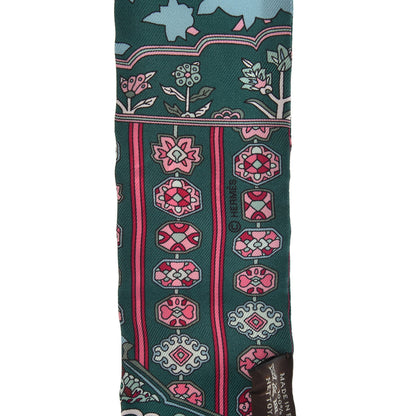 Hermes Silk Tapis Persans Twilly Lagon Vert Rose 4 of 4
