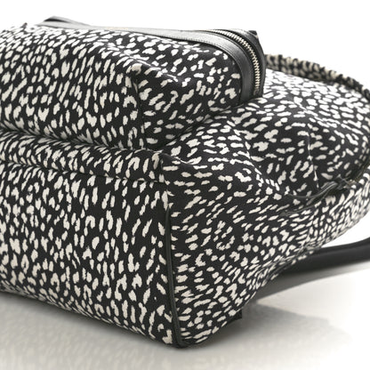 Saint Laurent Canvas Leopard Print City Backpack Black White 10 of 10