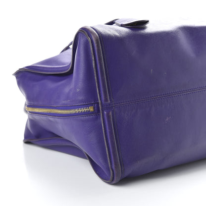 Alexander McQueen Calfskin Large Skull Padlock Zip Around Tote Purple 5 of 12