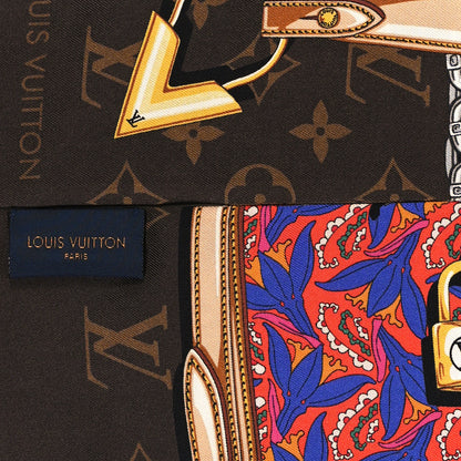 Louis Vuitton Silk Monogram Confidential Garden Bandeau Brown 3 of 4
