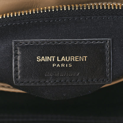 Saint Laurent Calfskin Y Quilted Monogram Toy Loulou Crossbody Bag Dark Beige 7 of 12
