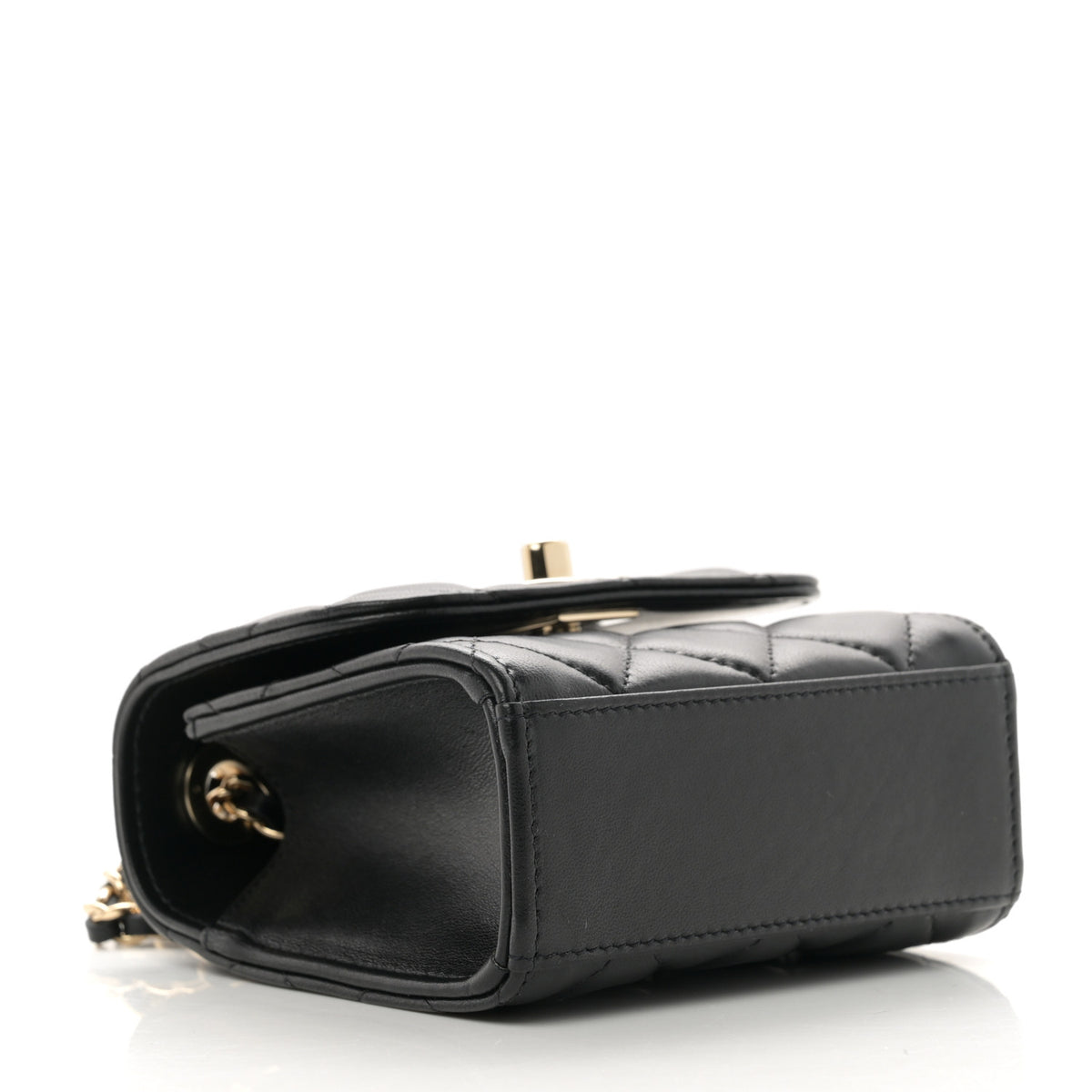 Chanel Lambskin Quilted Mini Trendy CC Chain Wallet Black 3 of 10