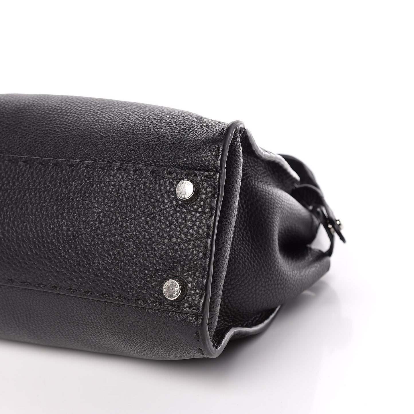 Cuoio Romano Selleria Bi-Color Medium Peekaboo Iconic Satchel Black Mou