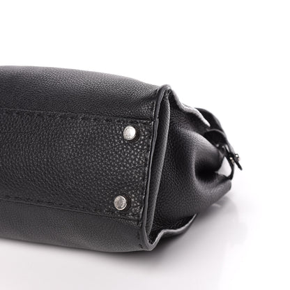 Fendi Cuoio Romano Selleria Bi-Color Medium Peekaboo Iconic Satchel Black Mou 13 of 13