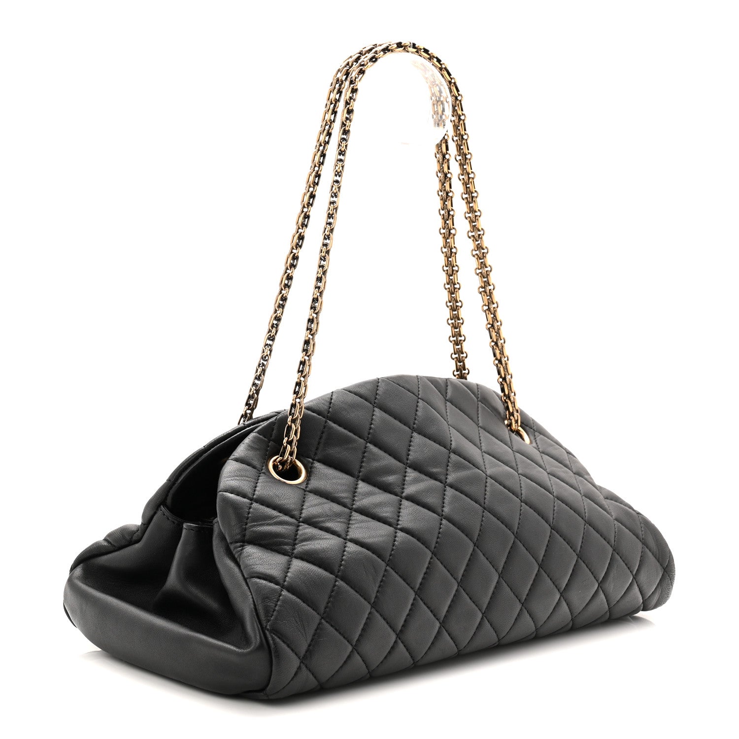 Chanel Lambskin Quilted Medium Just Mademoiselle Black 3 of 10