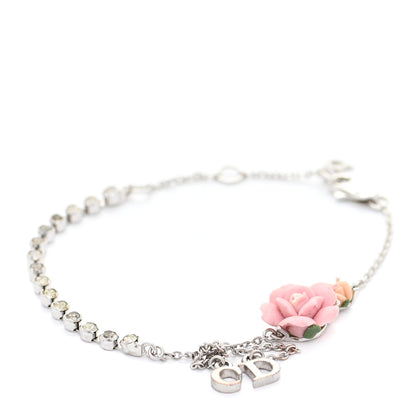 Christian Dior Crystal Flower Bracelet Silver 1 of 5