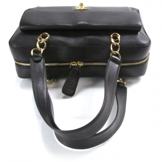 Chanel Caviar Chain Satchel Black 6 of 12