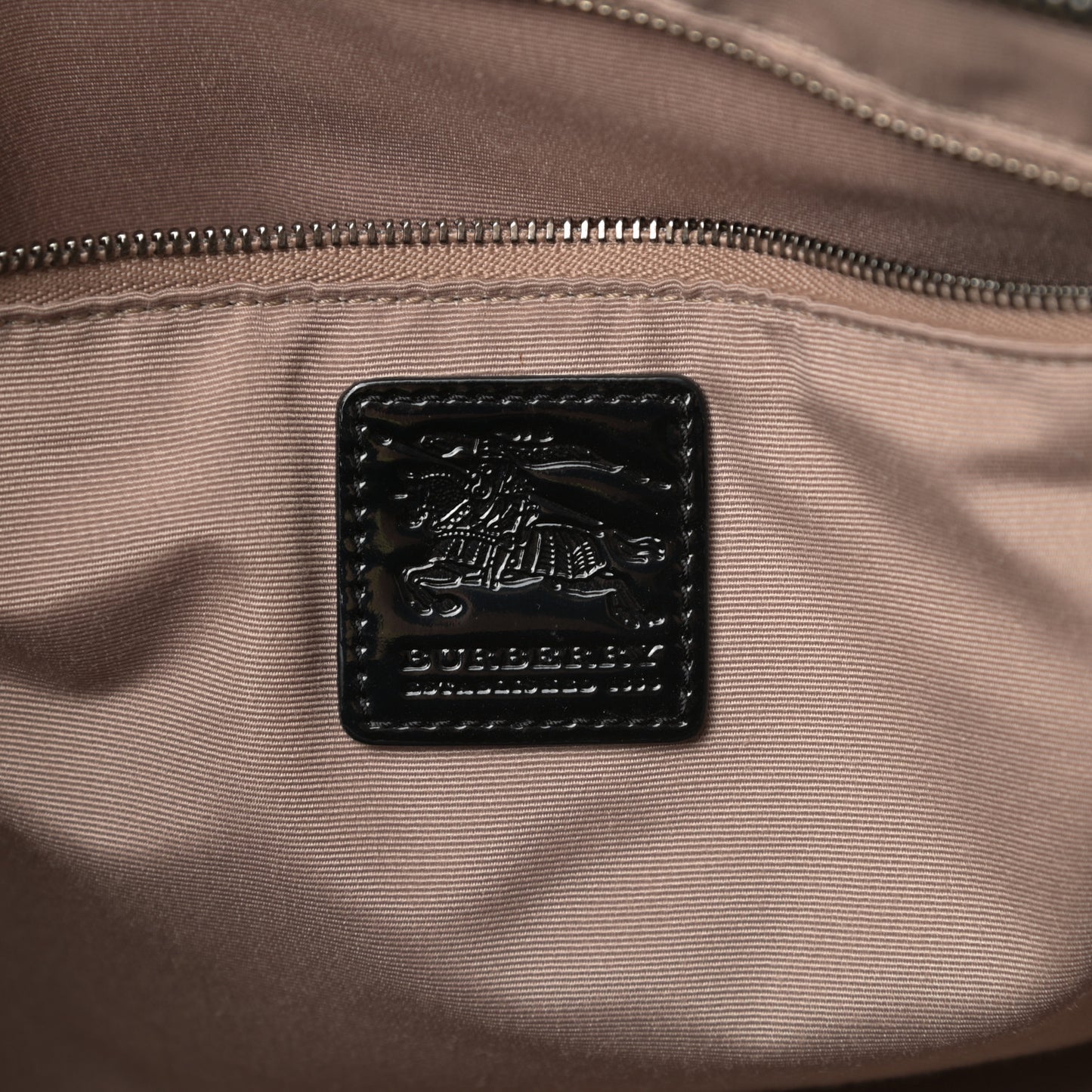 Patent Supernova Check Medium Denham Tote Black