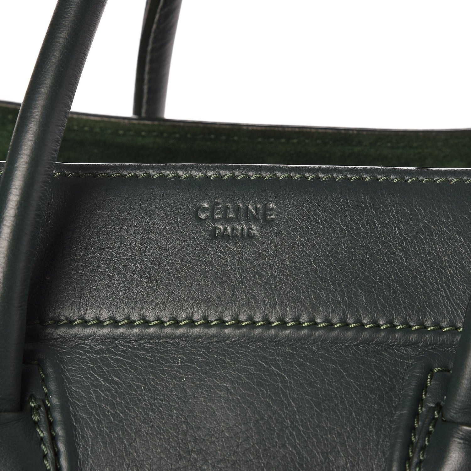 Celine Supple Calfskin Medium Phantom Luggage Bottle Green 8 of 12