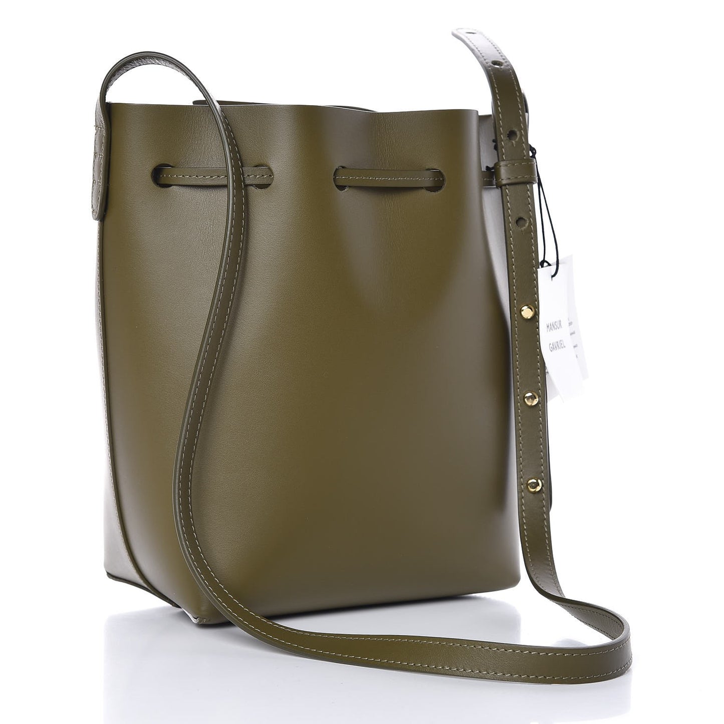 Calfskin Mini Bucket Bag Olive
