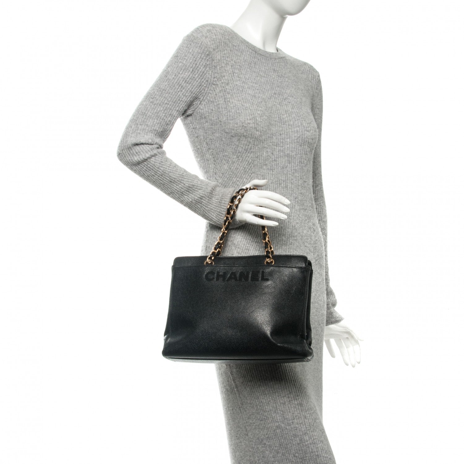 Chanel Caviar Shoulder Bag Black 2 of 6