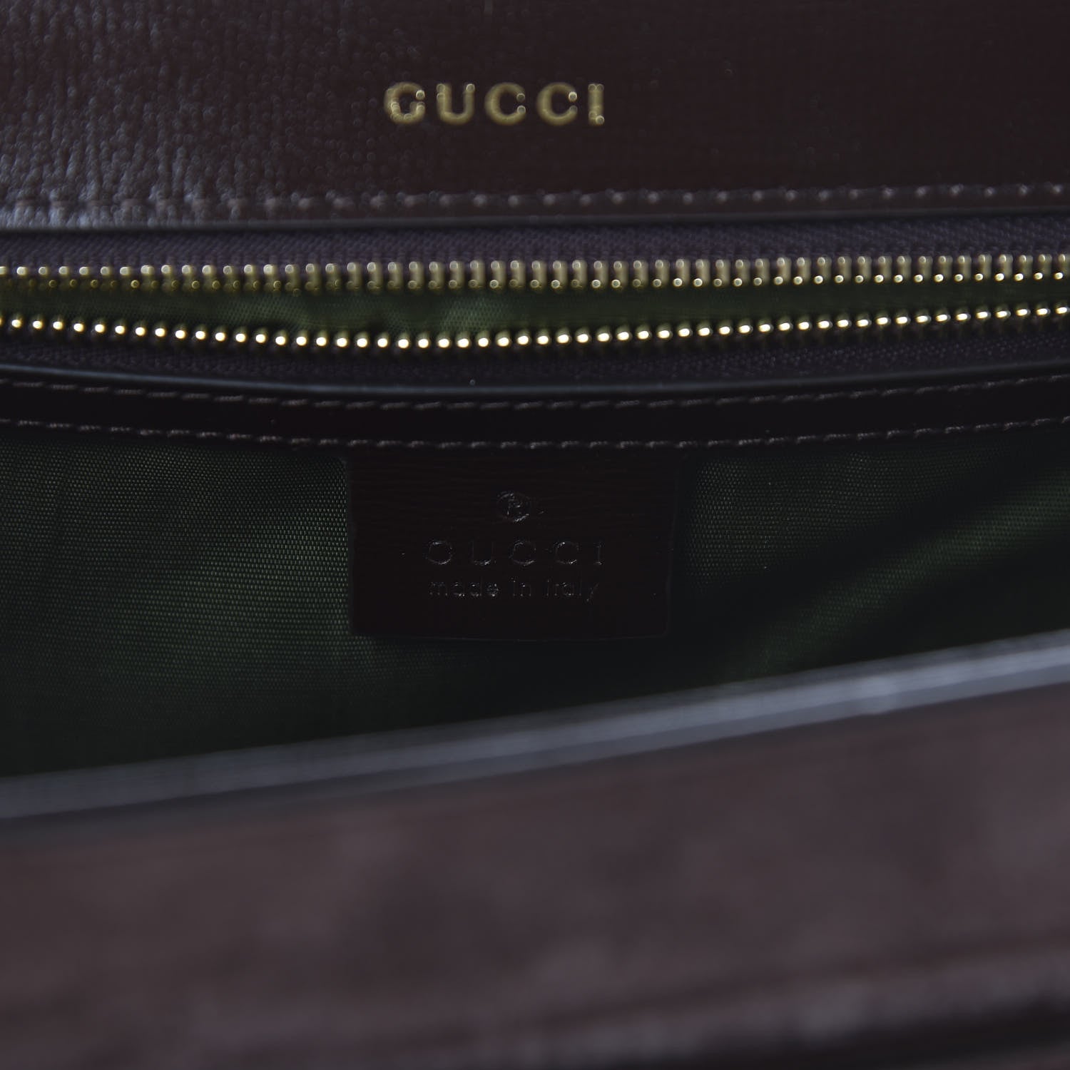 Gucci Suede Medium Torchon GG Ring Shoulder Bag Reflex Brown 8 of 10