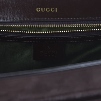 Gucci Suede Medium Torchon GG Ring Shoulder Bag Reflex Brown 8 of 10