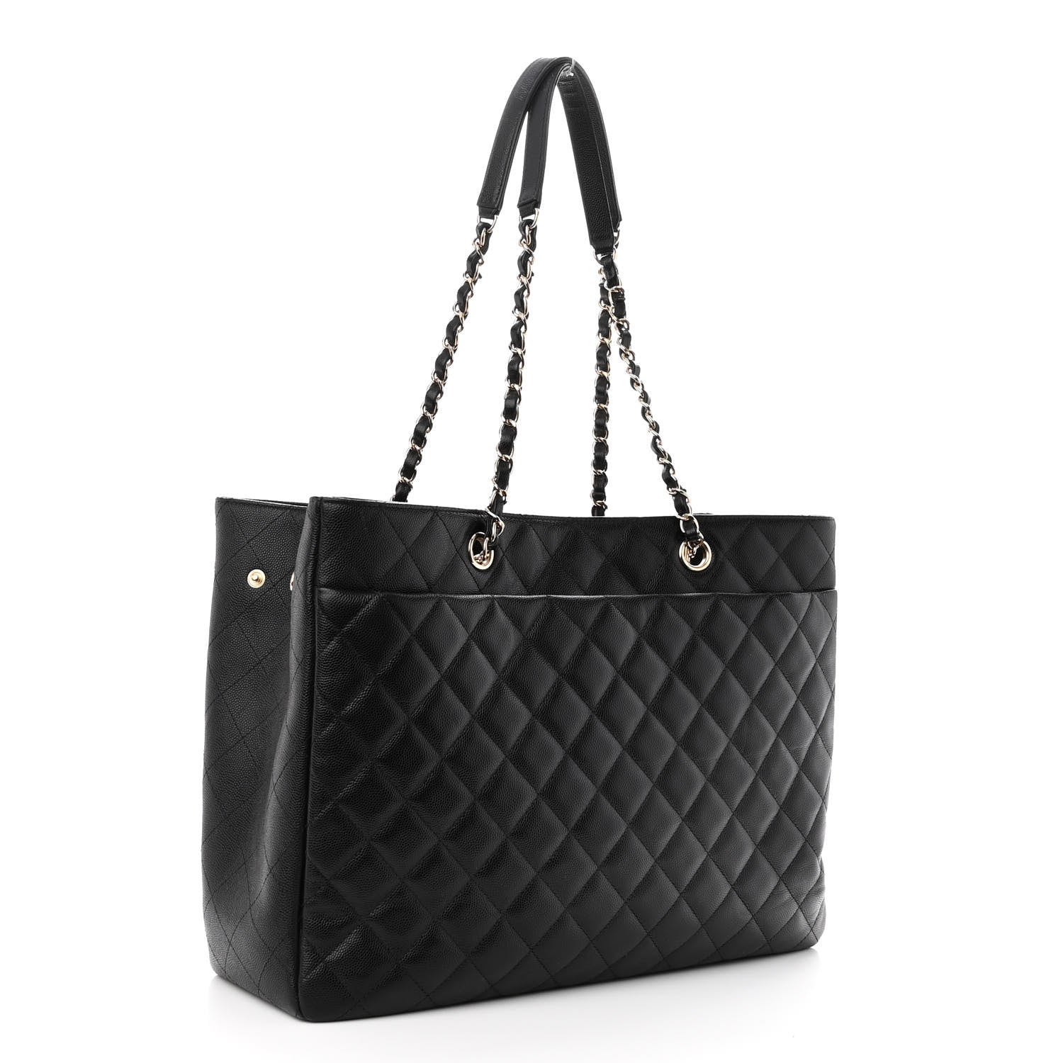 Chanel Caviar Quilted Large Shopping Tote Black 3 of 10