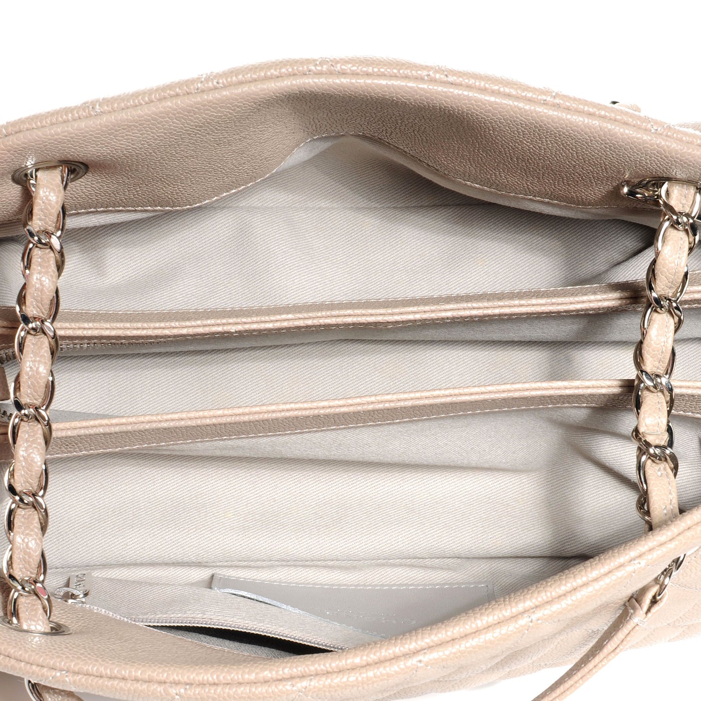 Caviar Quilted Medium Just Mademoiselle Beige