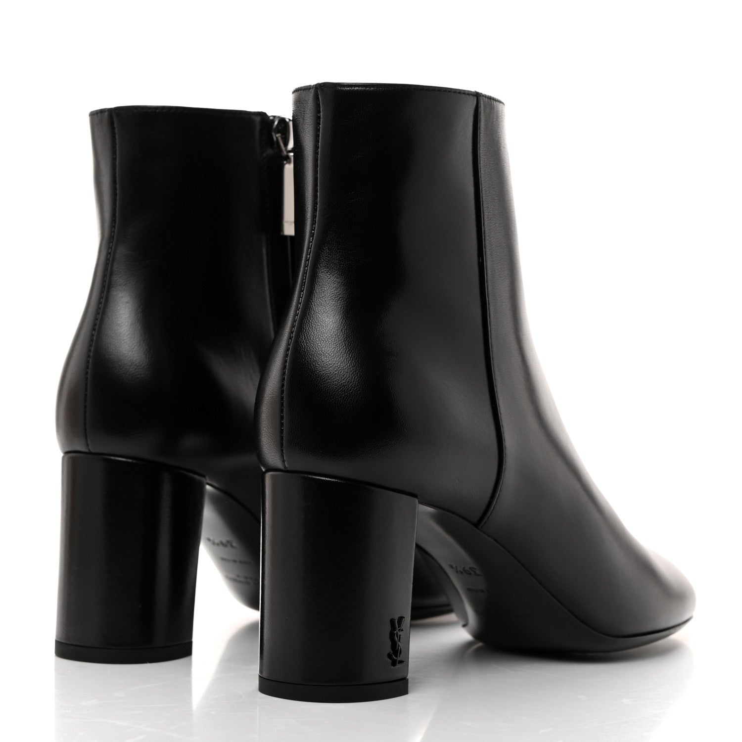 Saint Laurent Nappa Vendome Loulou Ankle Zip Boots 39.5 Black 4 of 9