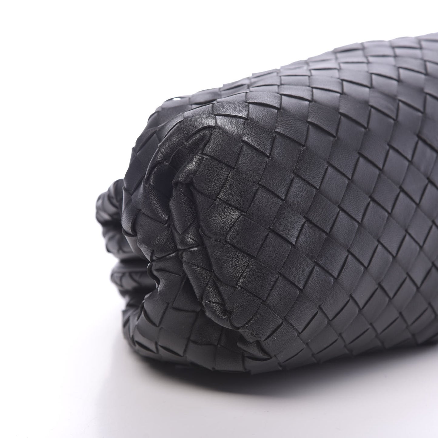 Nappa Maxi Intreccio The Pouch Oversized Clutch Black