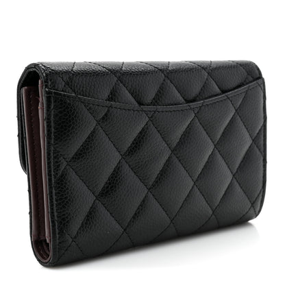 Chanel Caviar Quilted Medium Flap Wallet Black 3 of 10