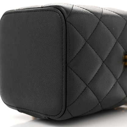 Chanel Caviar Quilted Small Vertical Vanity Case With Chain Black 10 of 11