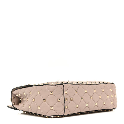 Valentino Garavani Lambskin Medium Rockstud Spike Shoulder Bag Poudre 3 of 9