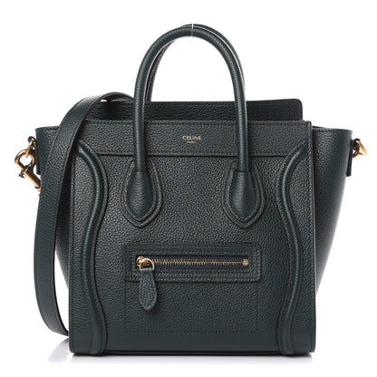Celine Drummed Calfskin Nano Luggage Amazone 1 of 10