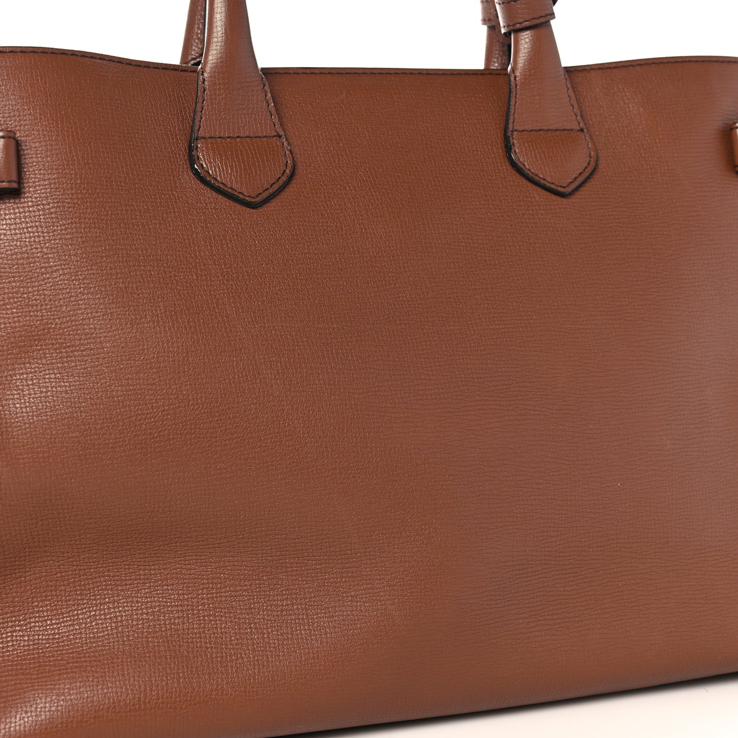 Grainy Calfskin House Check Medium Banner Tote Tan