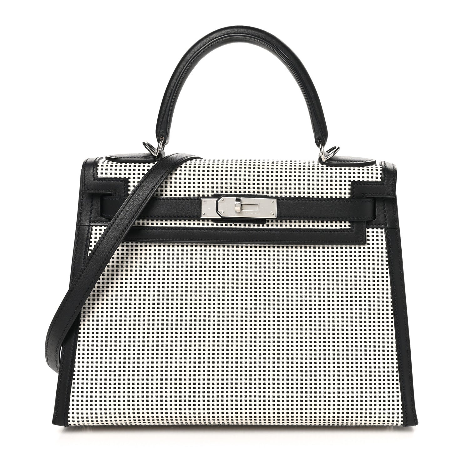 Toile Quadrille Swift Kelly Sellier 28 Ecru White Black
