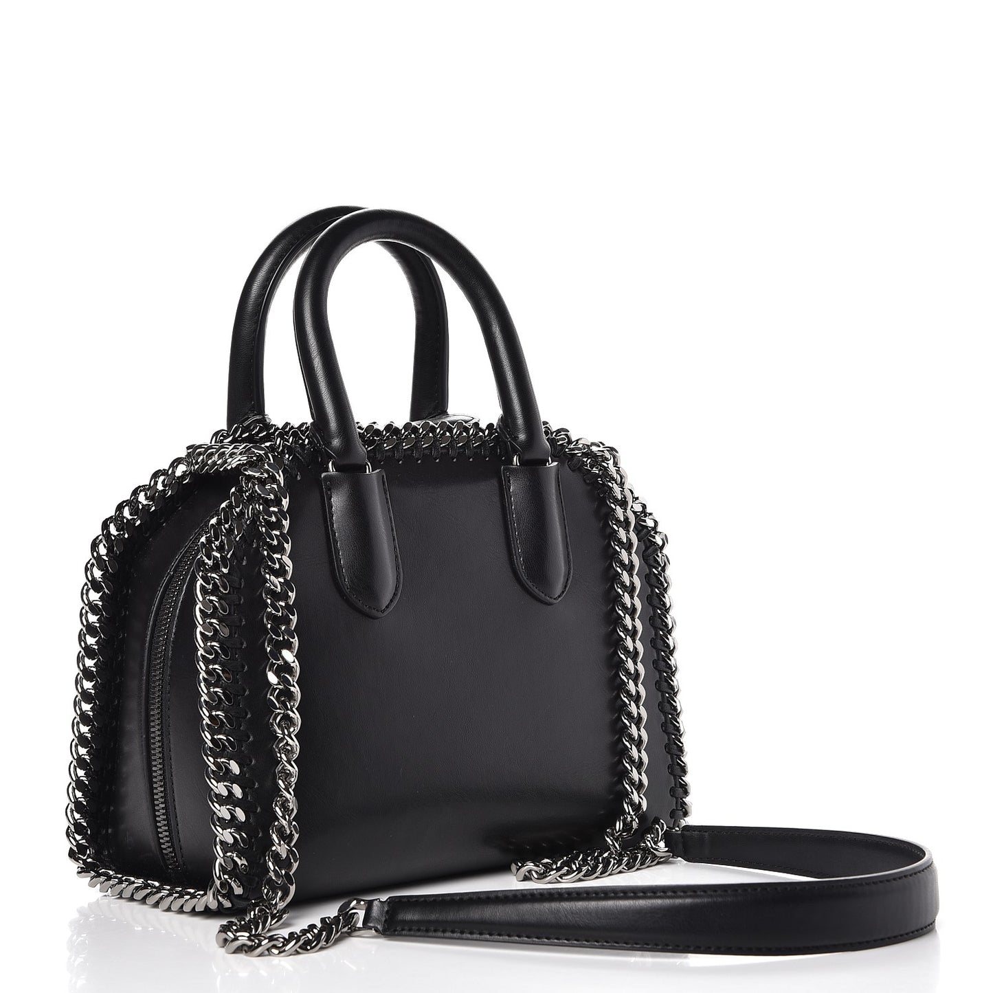 Eco Alter Nappa Mini Falabella Box Top Handle Bag Black