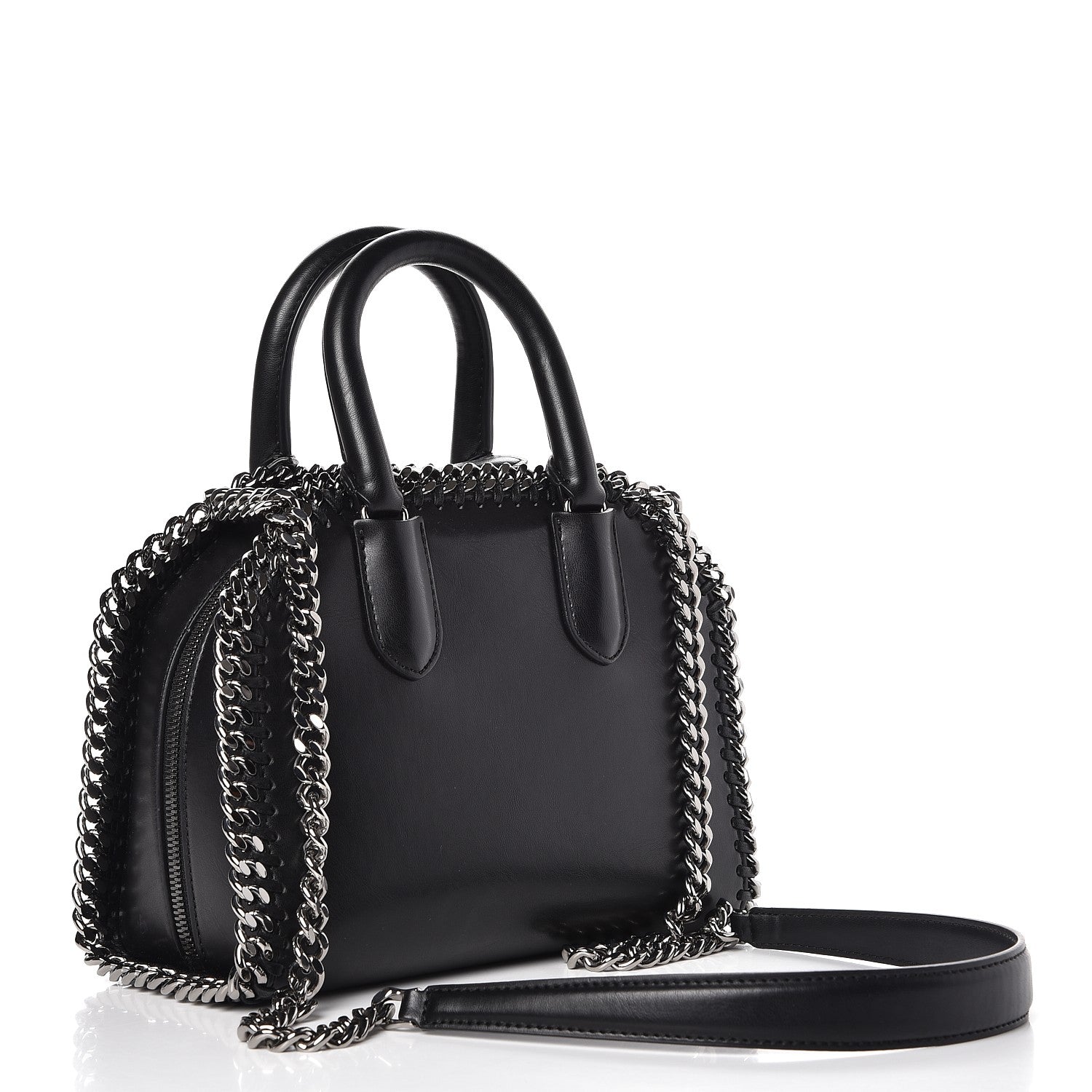 Stella McCartney Eco Alter Nappa Mini Falabella Box Top Handle Bag Black 3 of 7