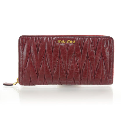 Miu Miu Matelasse Wallet Red 1 of 8