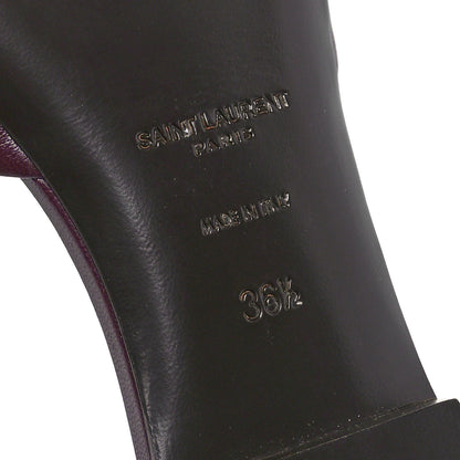 Saint Laurent Incrociato Muriel Bianca Slide Sandals 36.5 Wine Red 6 of 9