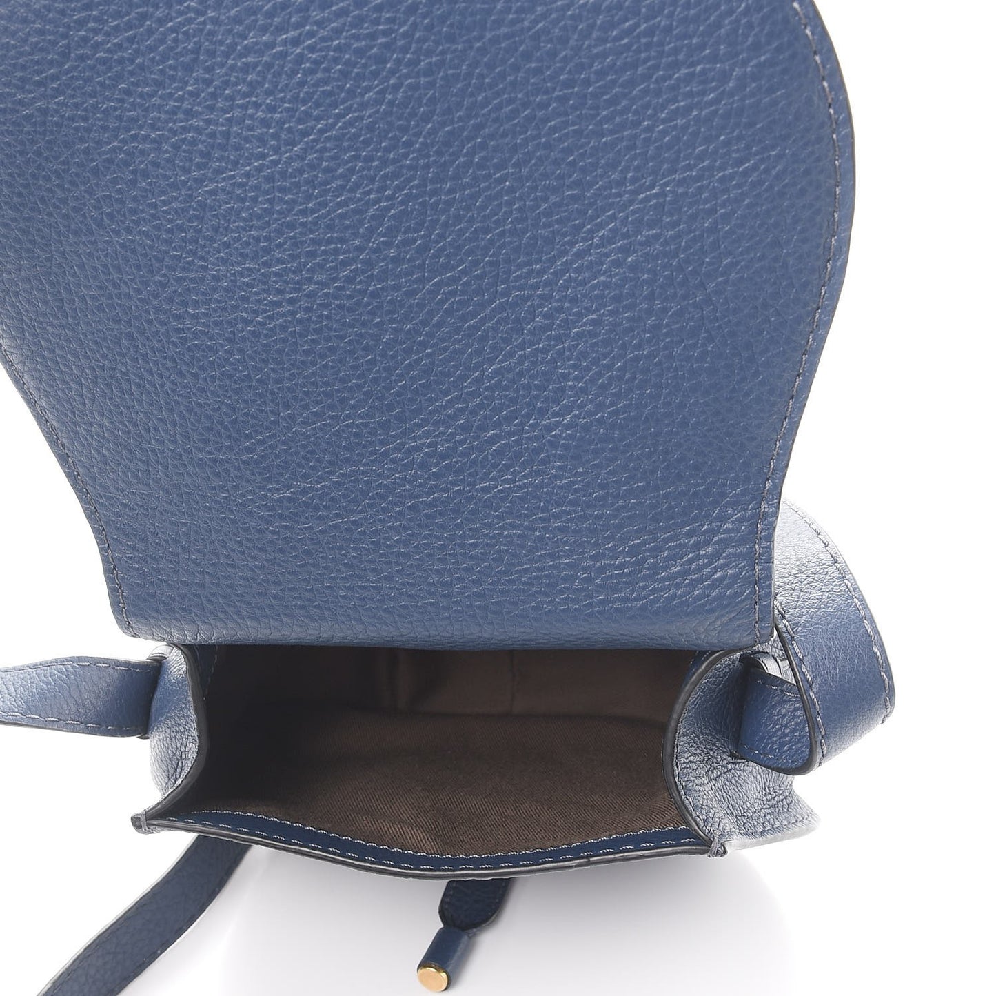 Calfskin Mini Marcie Round Crossbody Bag Royal Navy