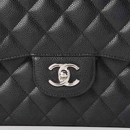 Chanel Caviar Quilted Jumbo Double Flap Black 10 of 15