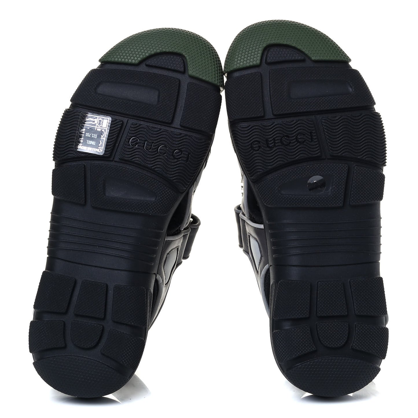 Mesh Fabric Tinsel Sport Sandals 36 Black Silver Green