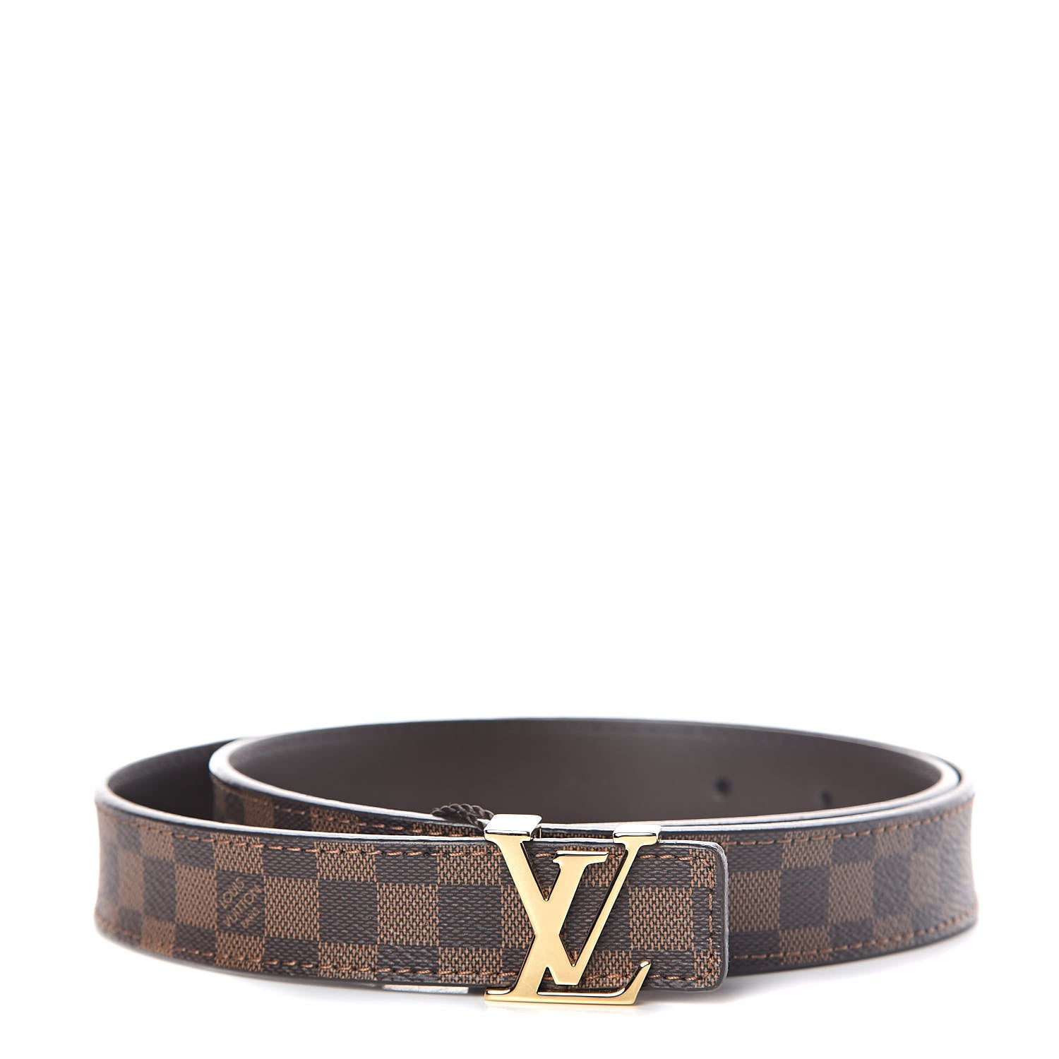 Louis Vuitton Mini Damier Ebene 25mm LV Initiales Belt 80 32 1 of 6