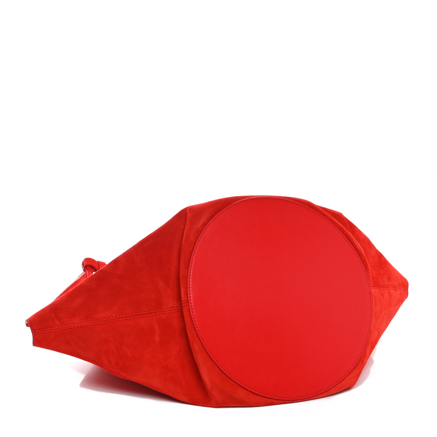 Khaite Suede Calfskin Medium Lotus Tote Red 4 of 10