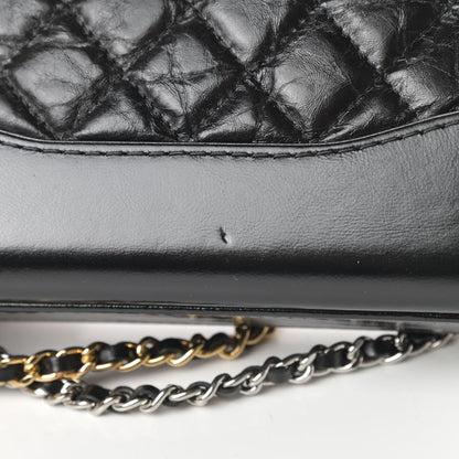 Chanel Aged Calfskin Quilted Small Gabrielle Clutch With Chain Black 15 of 17