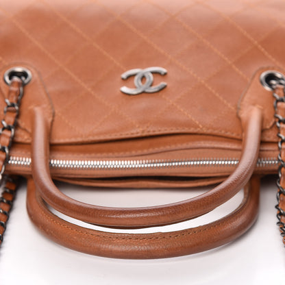 Chanel Grained Vegetal Calfskin Small Urban Shopping Tote Camel 15 of 21
