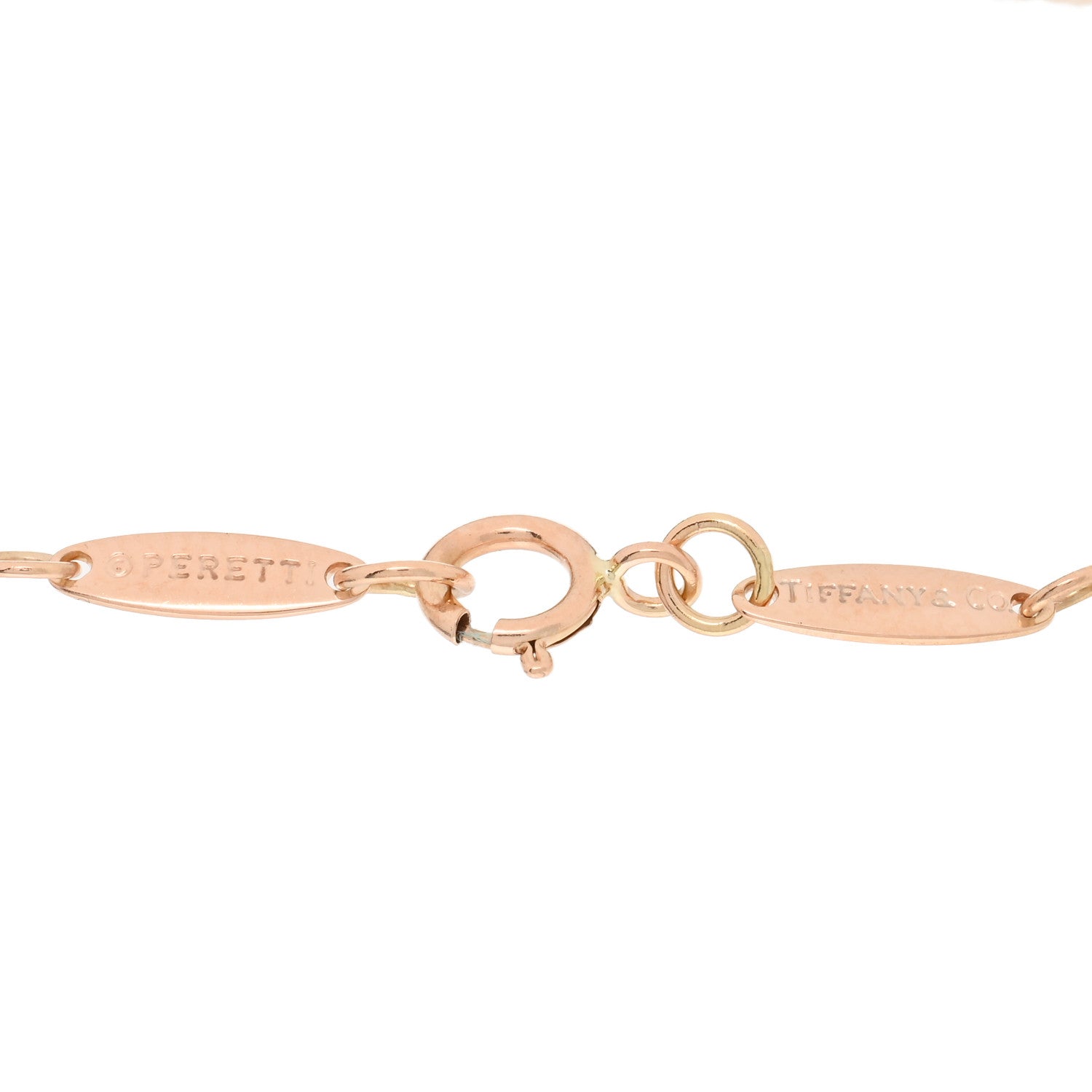 Tiffany 18K Rose Gold Diamond .07ct Elsa Peretti Diamonds by the Yard Bracelet 3 of 3