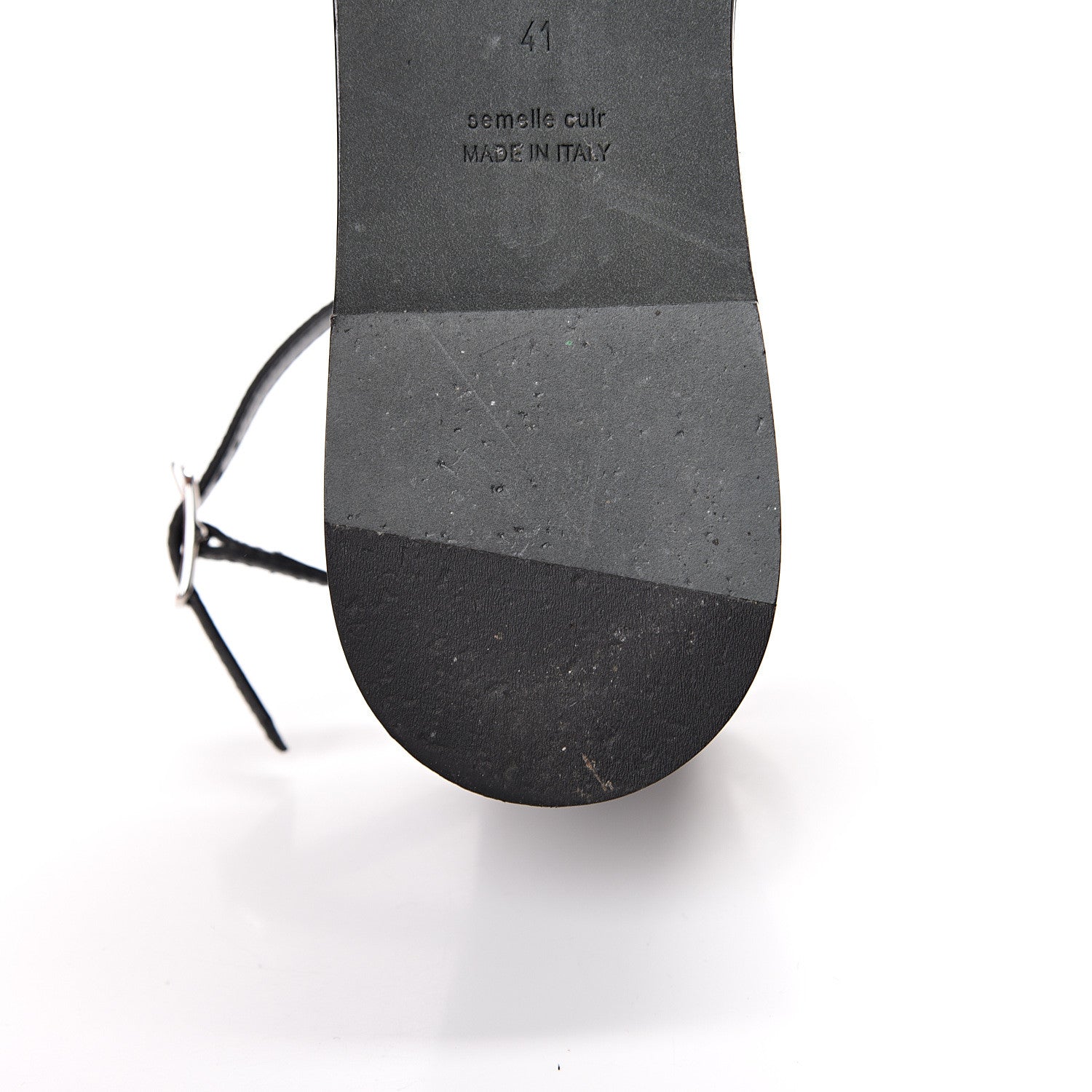 Hermes Epsom Santorini Sandals 41 Black 10 of 12