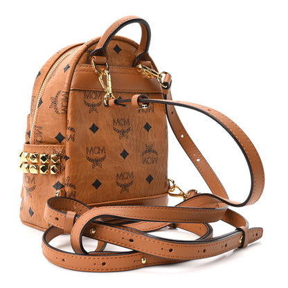 MCM Visetos Side Stud X-Mini Stark Backpack Cognac 2 of 8