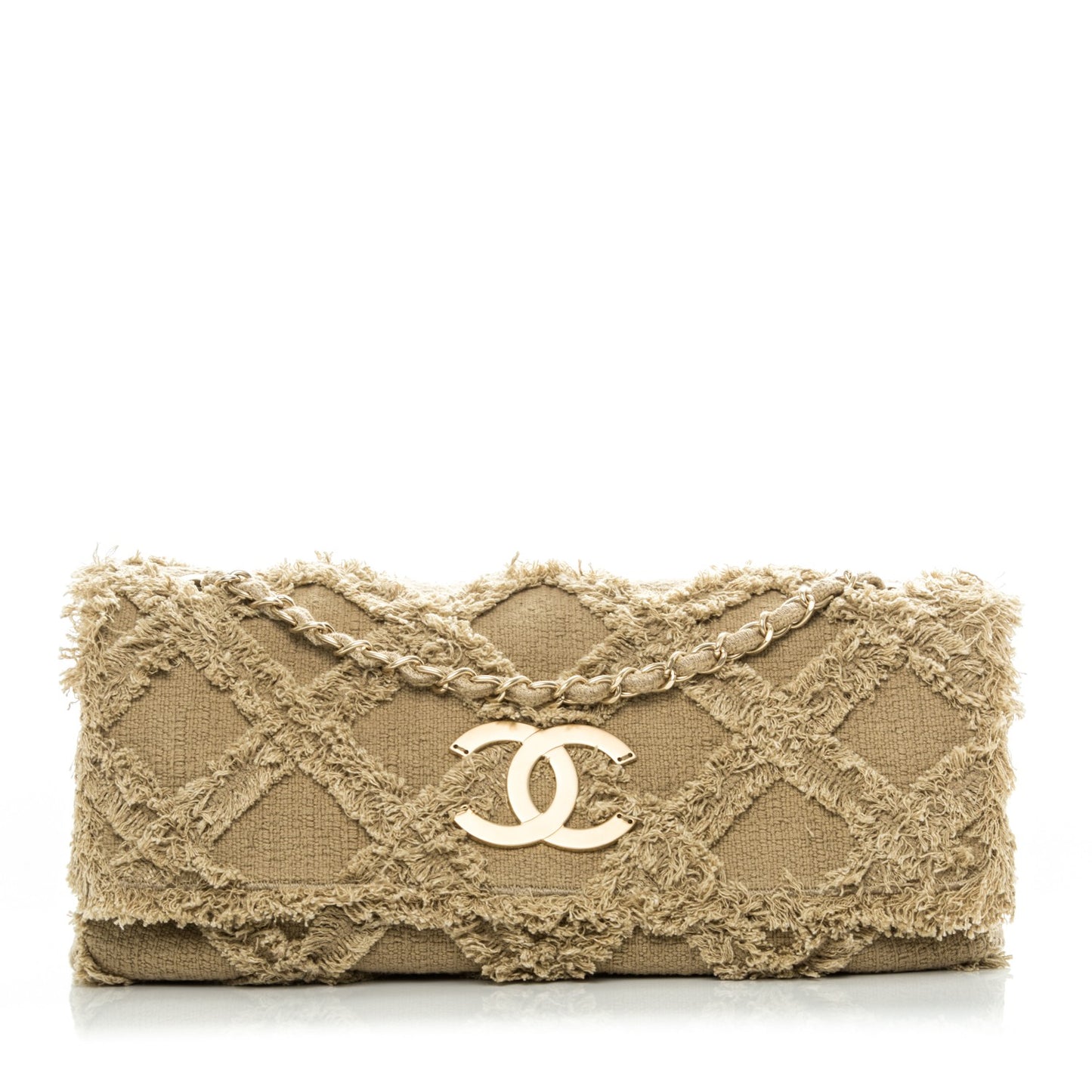 Tweed Nature Flap Dark Beige
